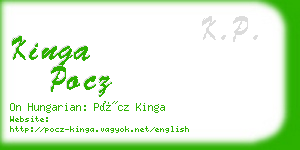 kinga pocz business card